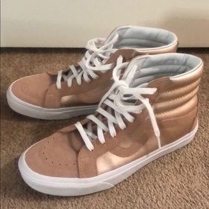 Vans rose gold high tops